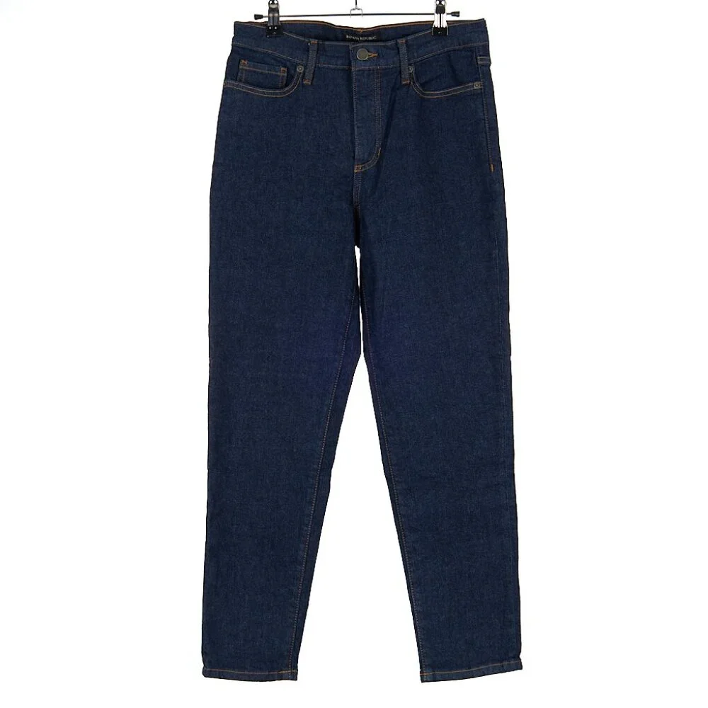 Banana Republic High Rise Straight Jeans in Rinse Women's 27 NWT - Picture 2 of 8